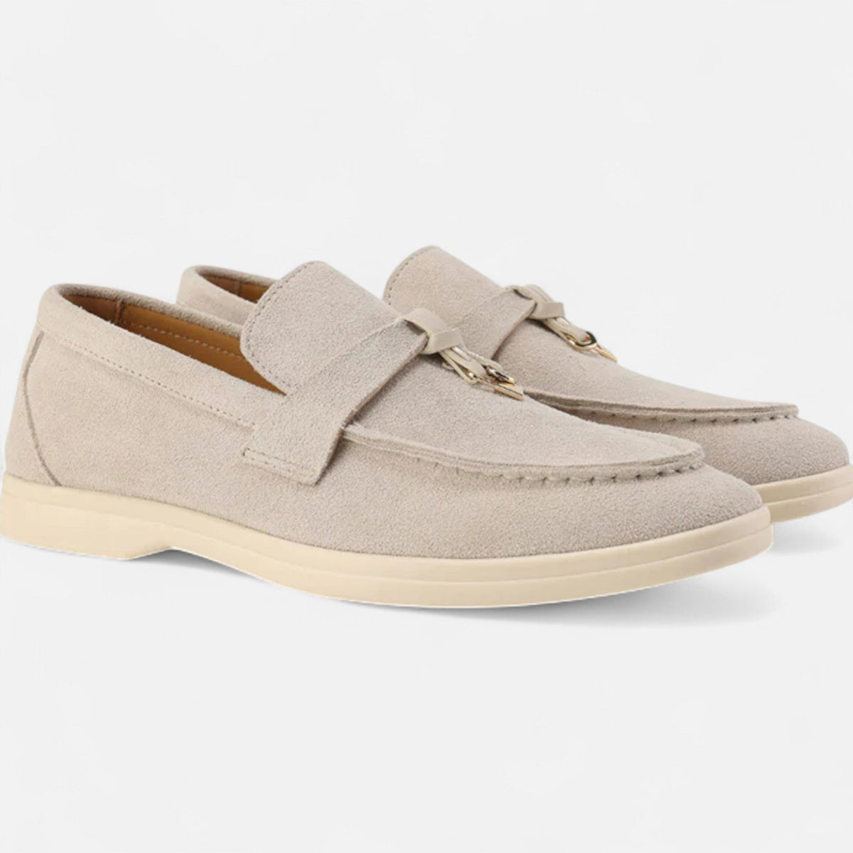 Suede Loafers with Cushioned Insole, Slip-On Shoes