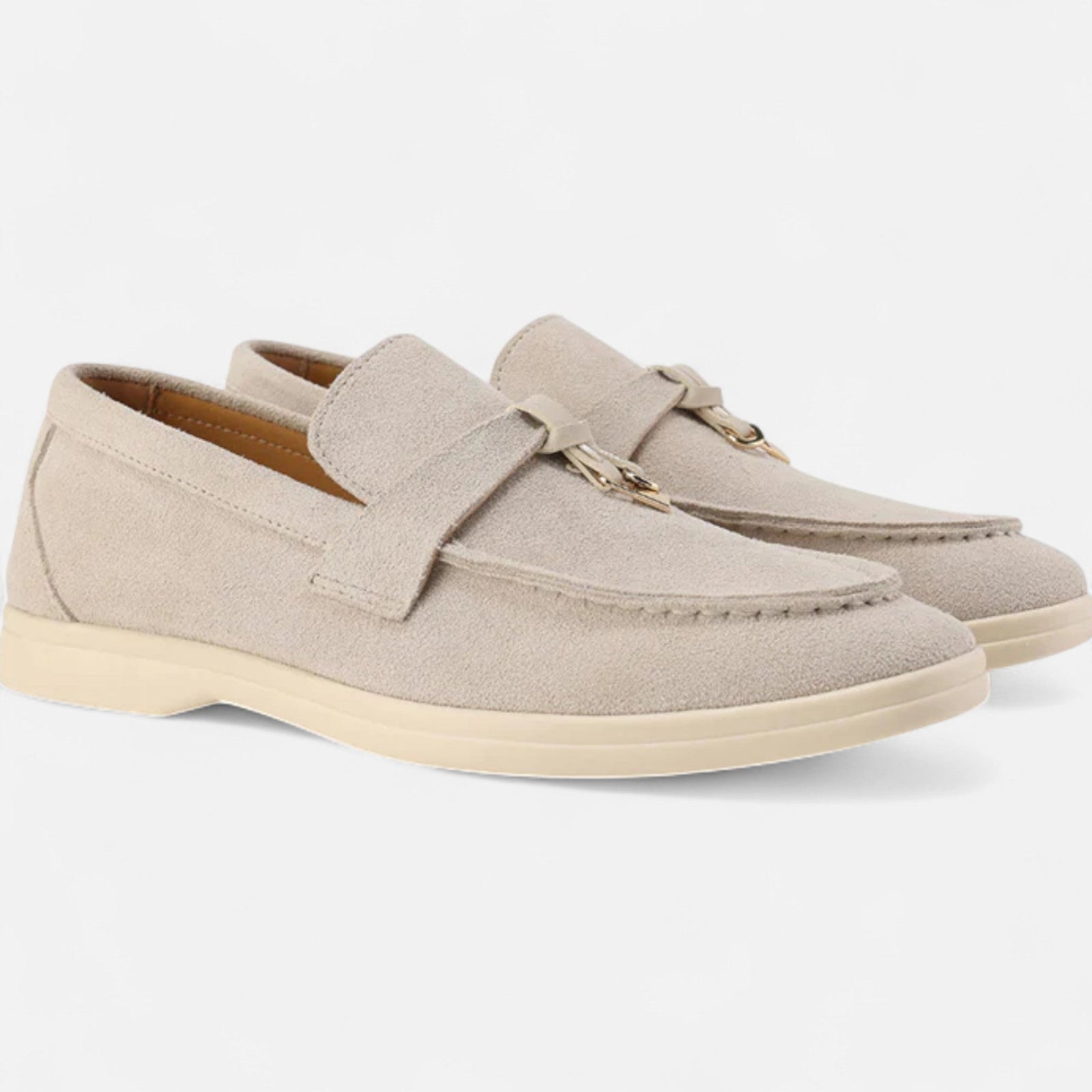 Suede Loafers with Cushioned Insole, Slip-On Shoes