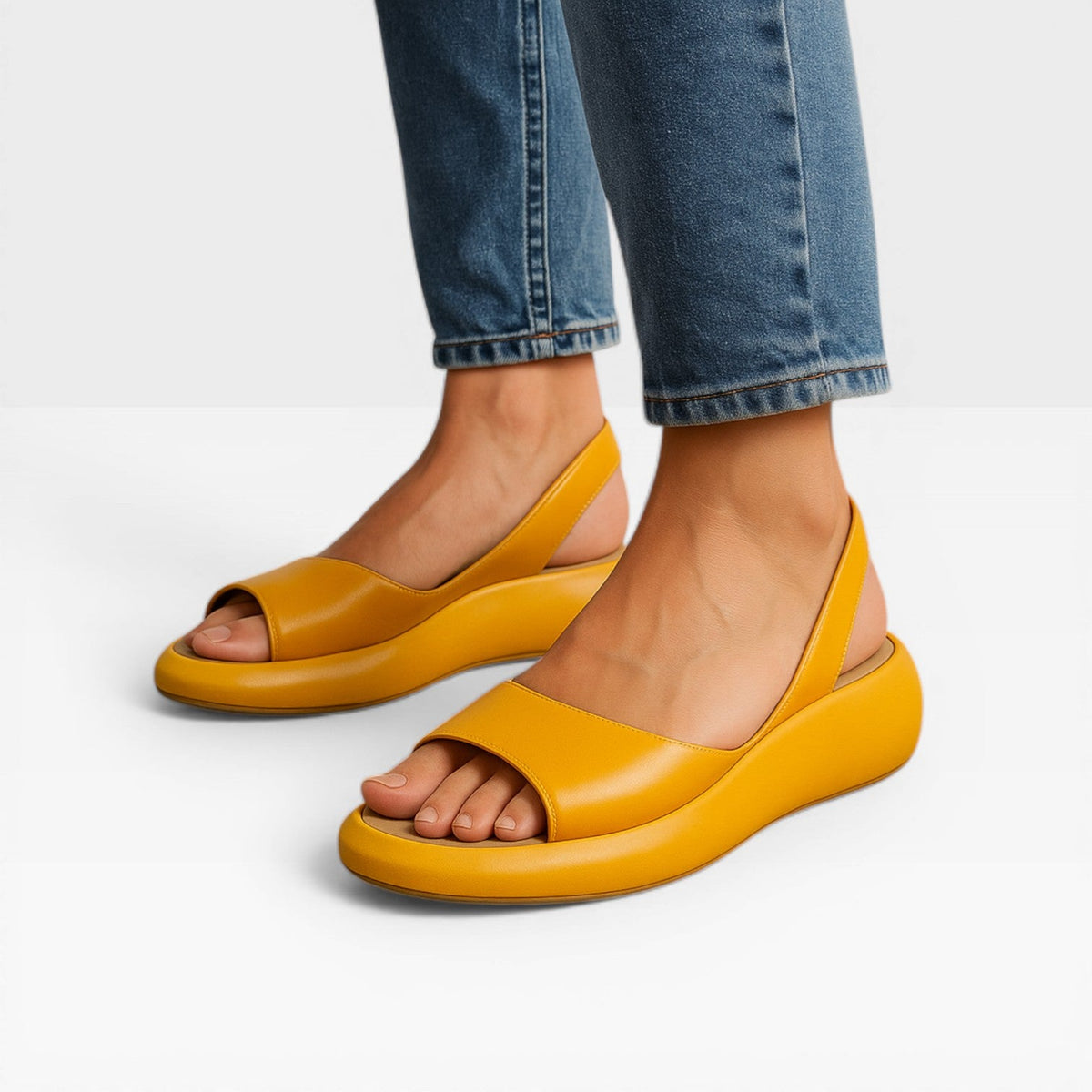 Open Toe Wedge Sandals, Comfort Footbed Party Heels