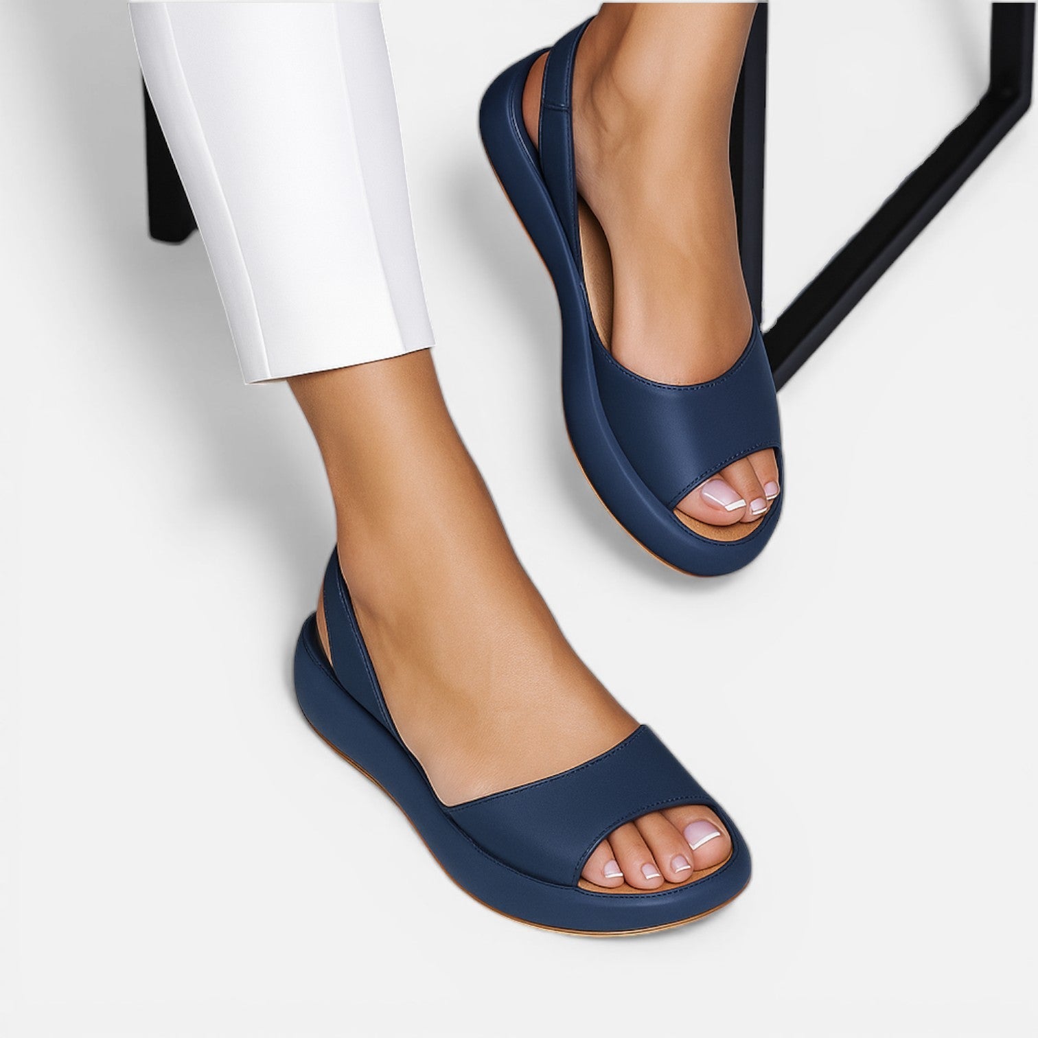 Open Toe Wedge Sandals, Comfort Footbed Party Heels