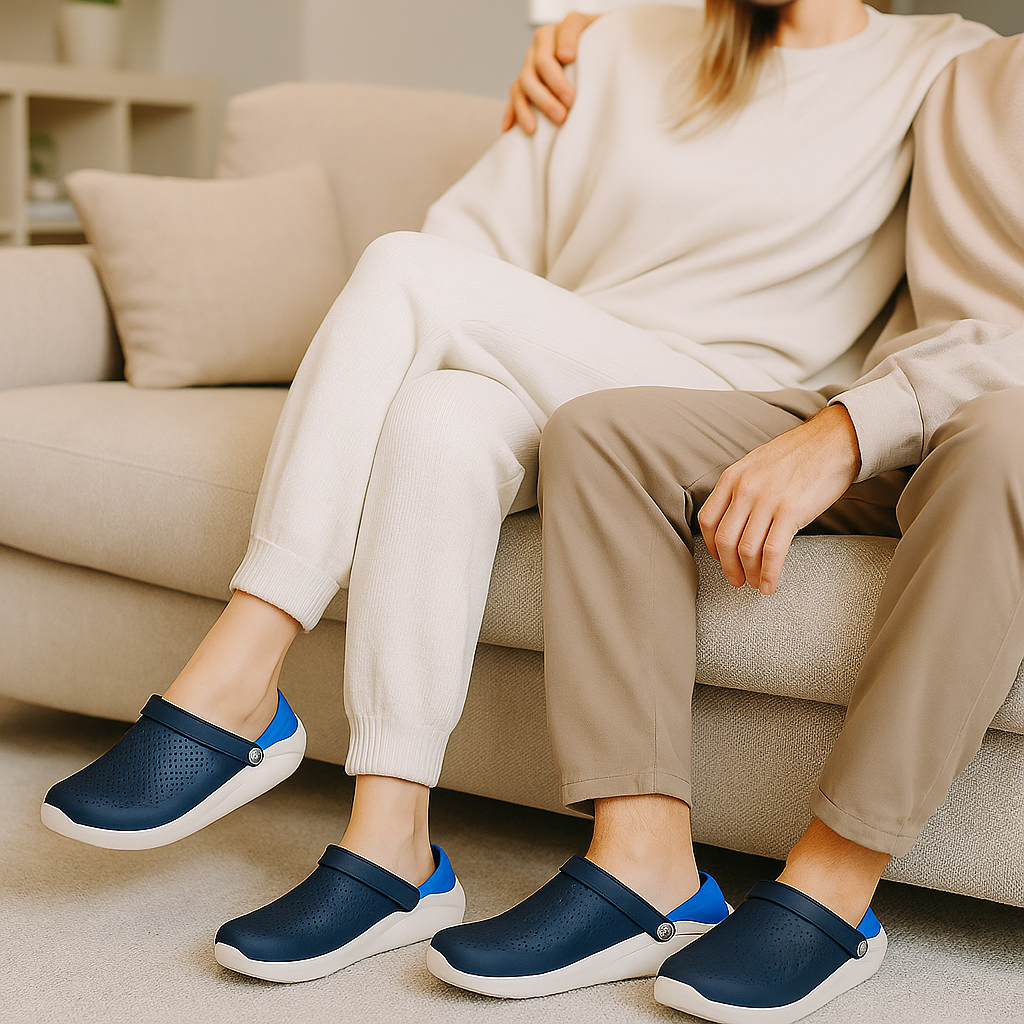 Ventilated Clog Sandals, Cushioned Adjustable Ankle Strap