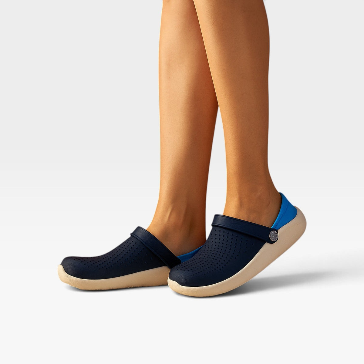 Ventilated Clog Sandals, Cushioned Adjustable Ankle Strap
