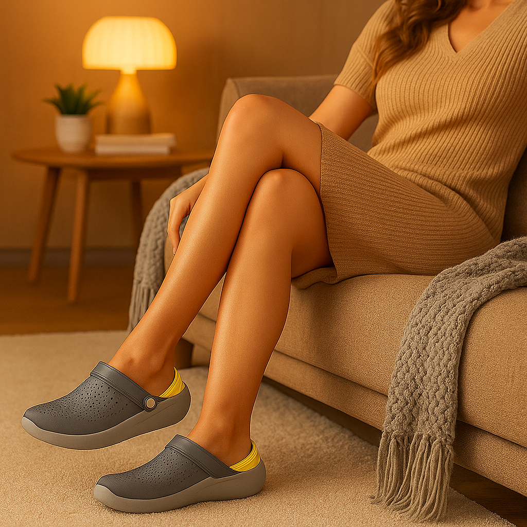 Ventilated Clog Sandals, Cushioned Adjustable Ankle Strap