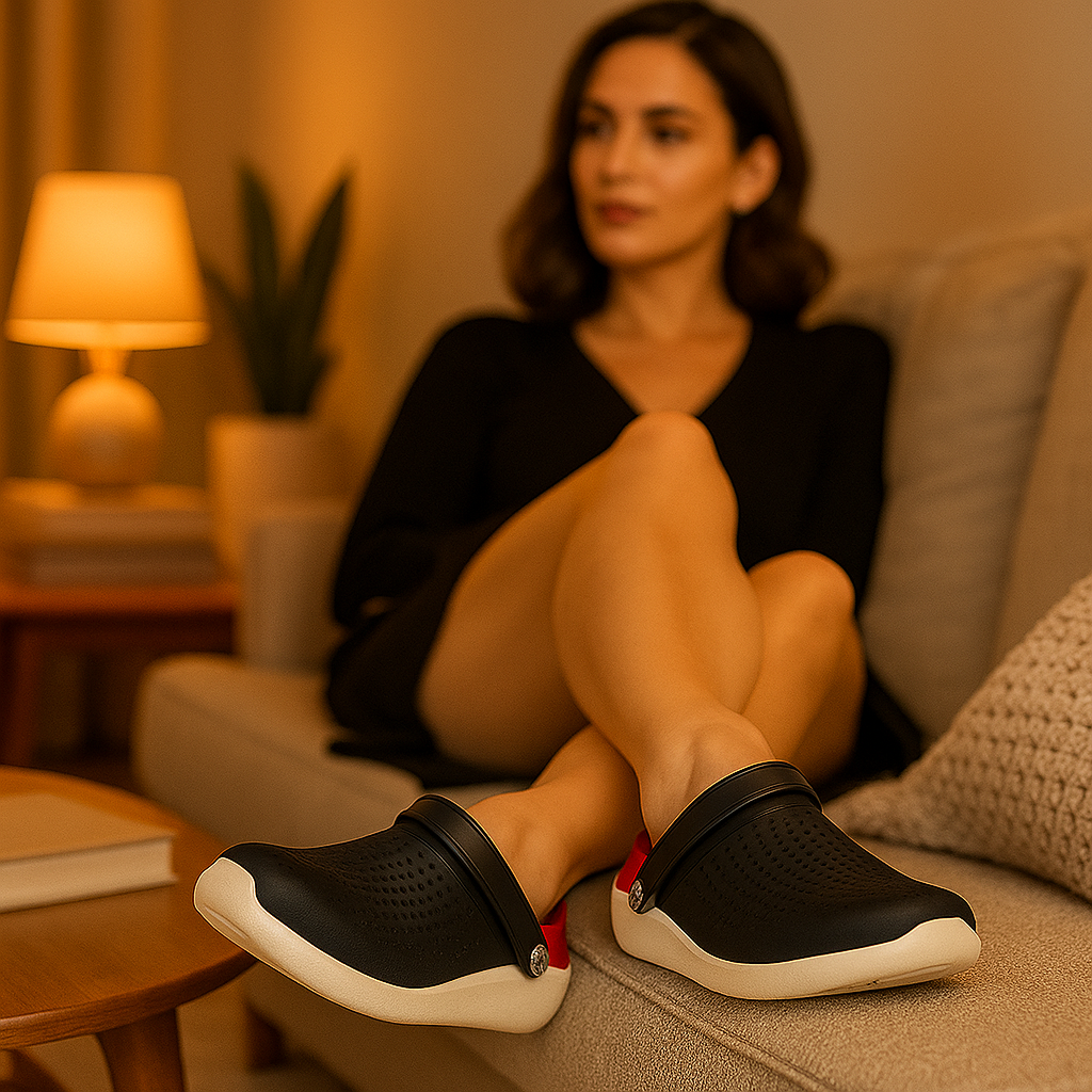 Ventilated Clog Sandals, Cushioned Adjustable Ankle Strap