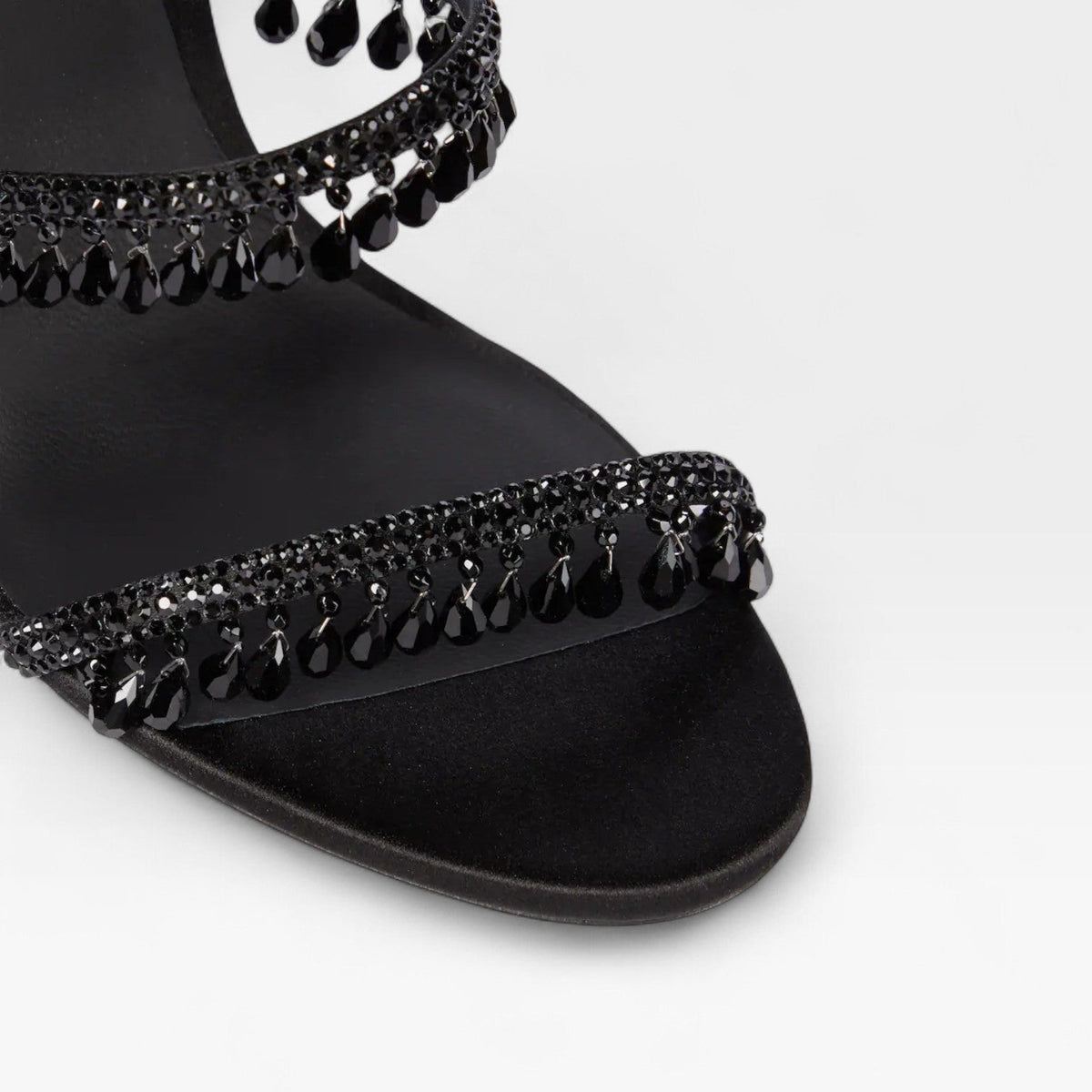 Crystal Strappy Heeled Sandals, Hand Sewn Party Shoes