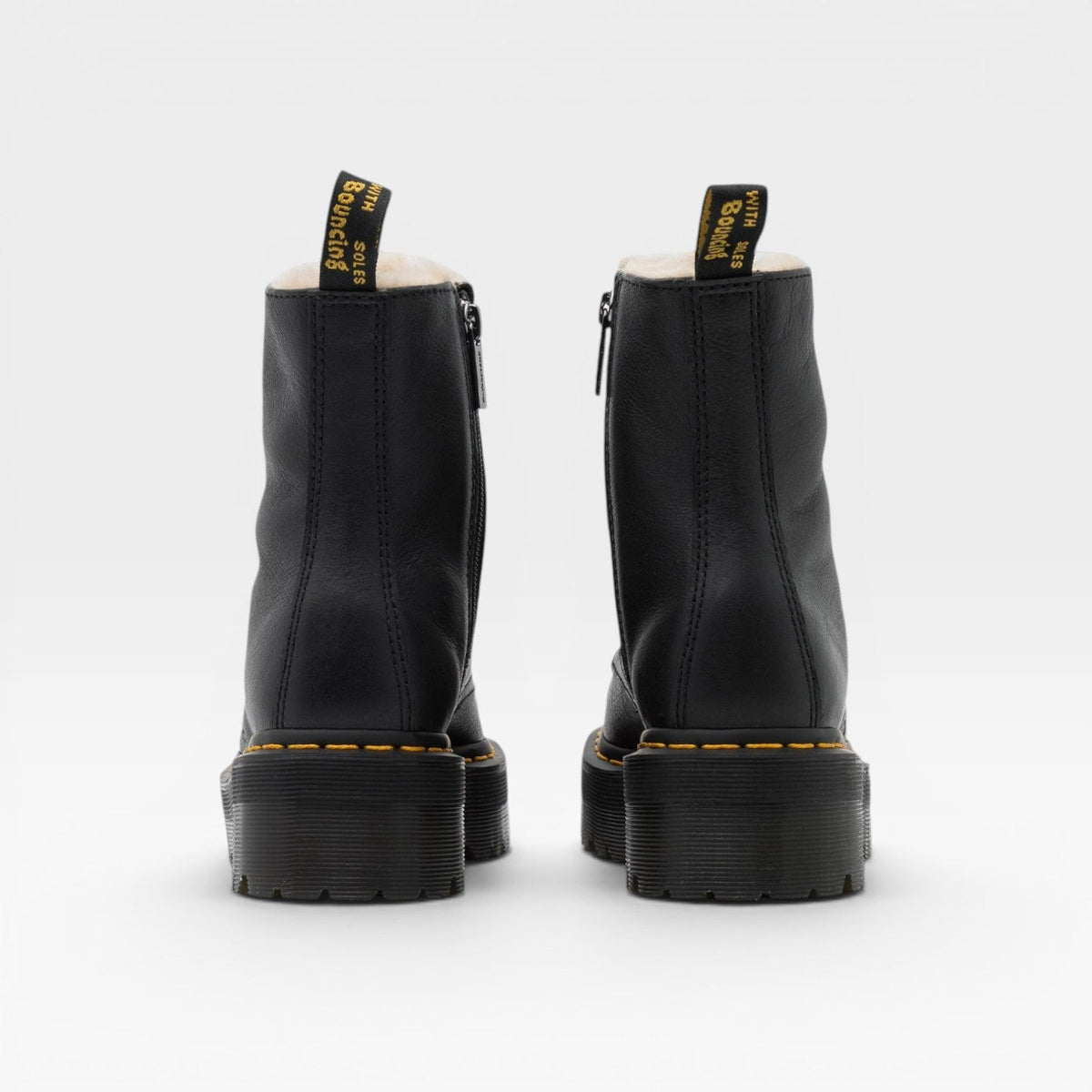 Platform Combat Boots, Chunky Sole Leather Lace Ups
