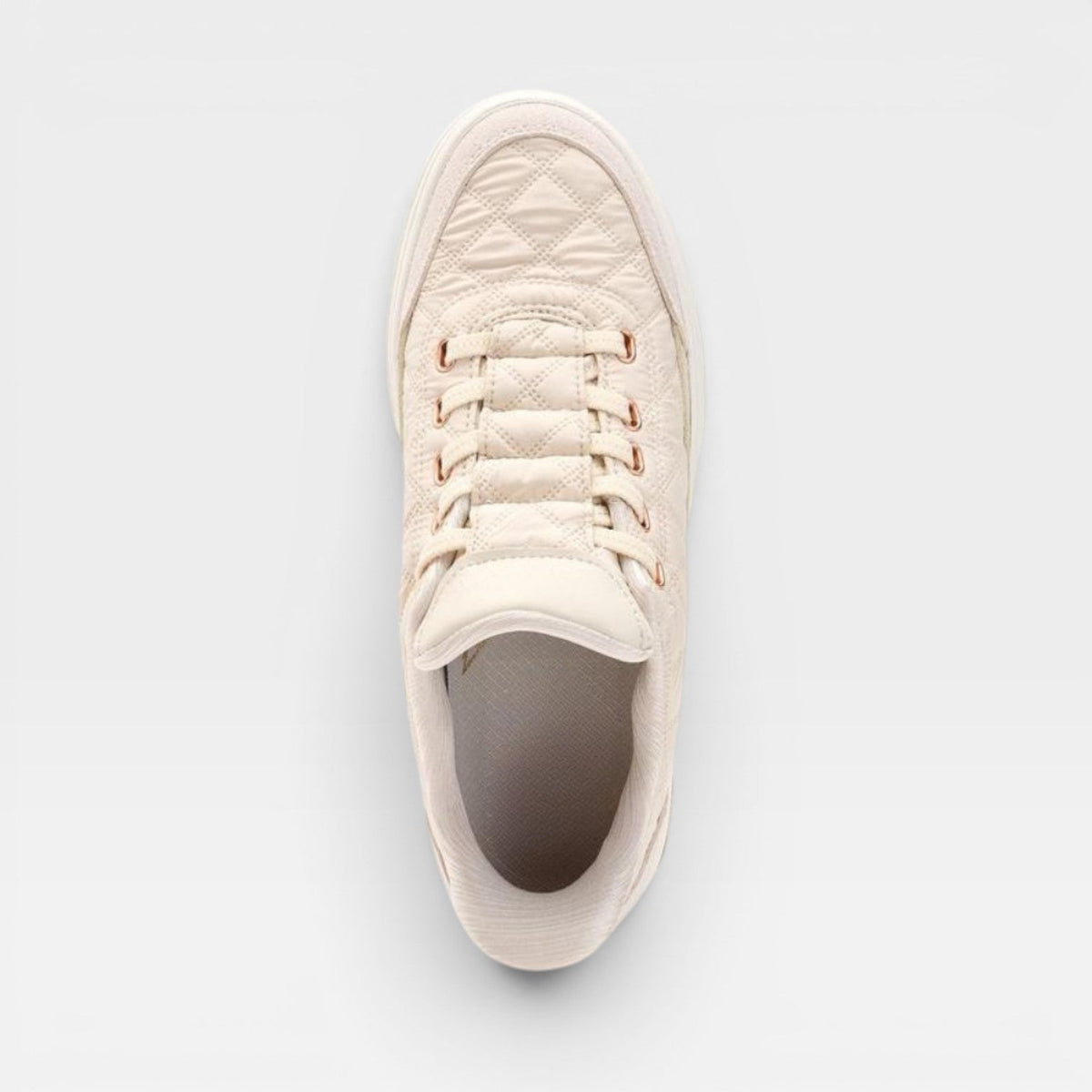 Quilted Puffer Sneakers, Cushioned Suede Trim Trainers