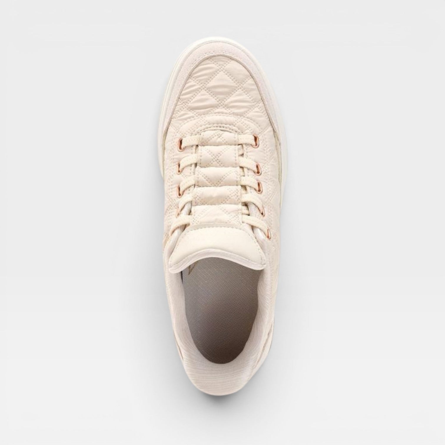 Quilted Puffer Sneakers, Cushioned Suede Trim Trainers