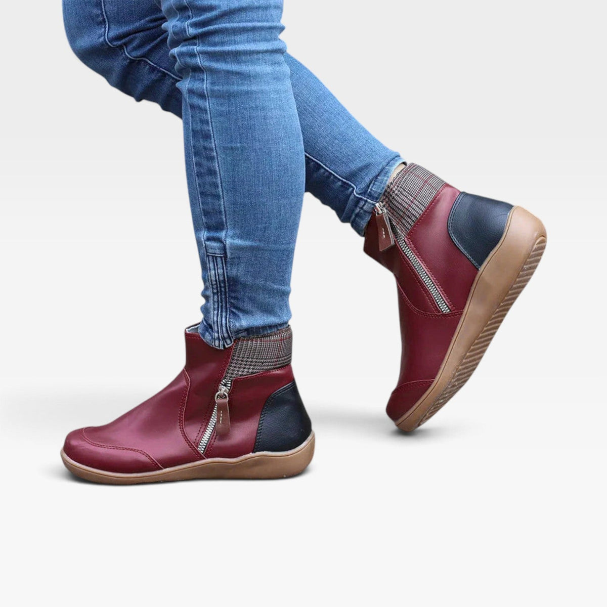 Waterproof Ankle Boots, Cushioned Insole Side Zip Comfort
