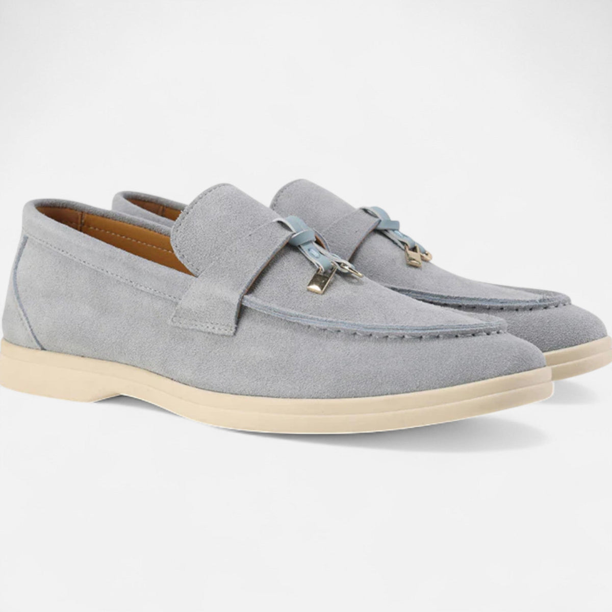 Suede Loafers with Cushioned Insole, Slip-On Shoes