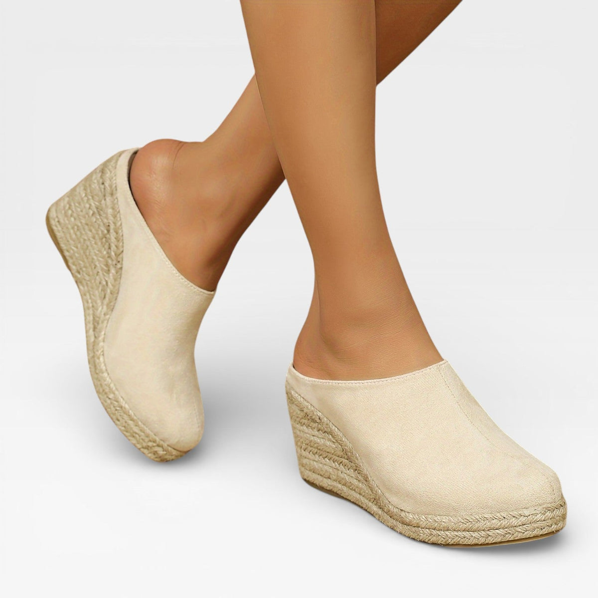 Velvet Wedge Espadrilles, Rope Sole Summer Sandals