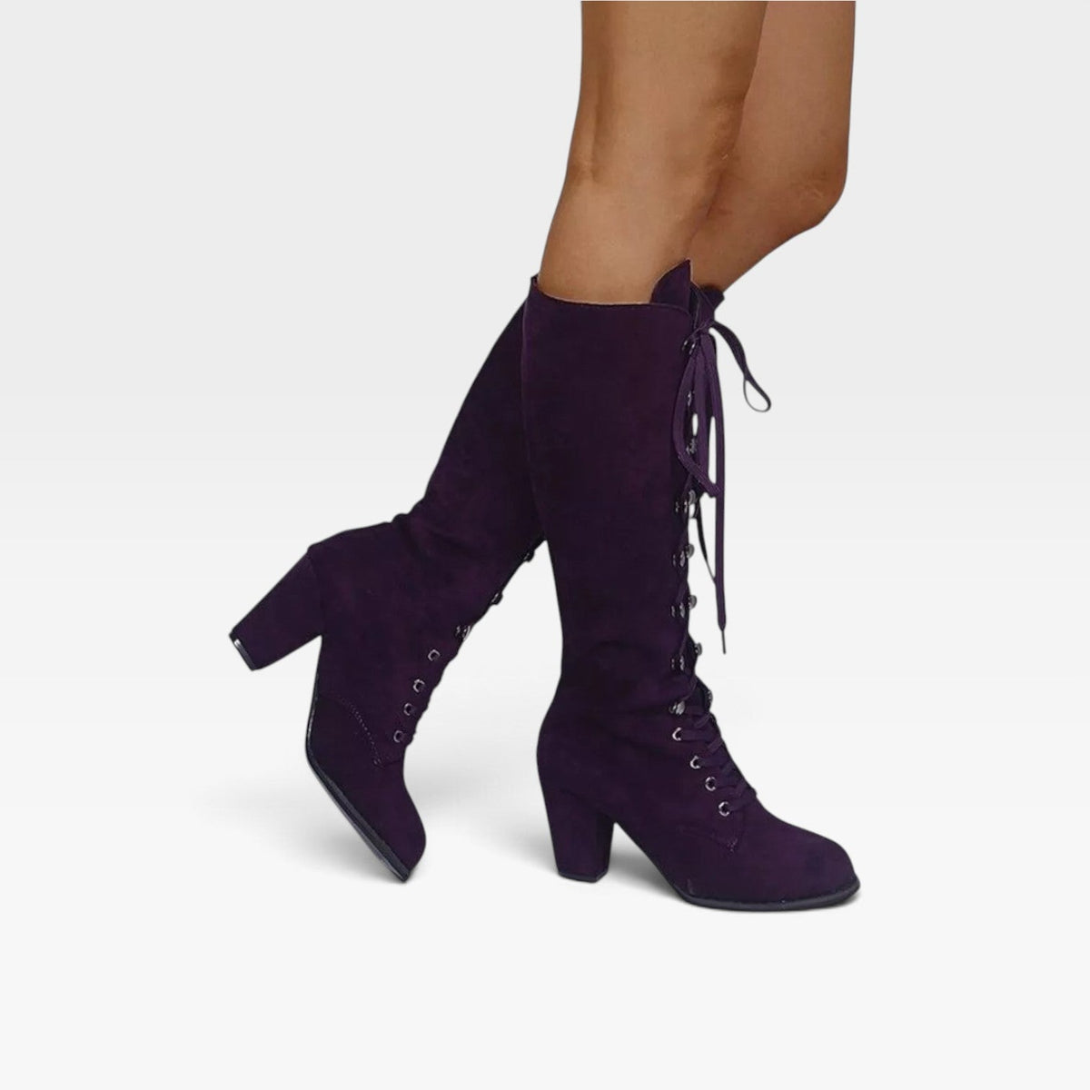Lace Up Block Heel Ankle Boots, Versatile Day to Night