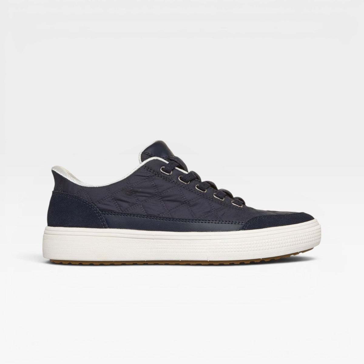 Quilted Puffer Sneakers, Cushioned Suede Trim Trainers