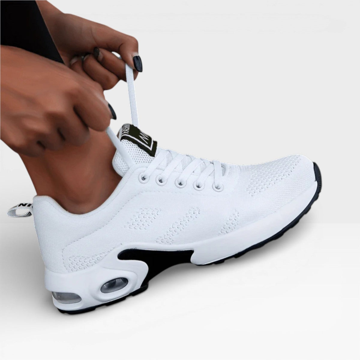 Breathable Mesh Trainers, Lace Up Cushioned Walking