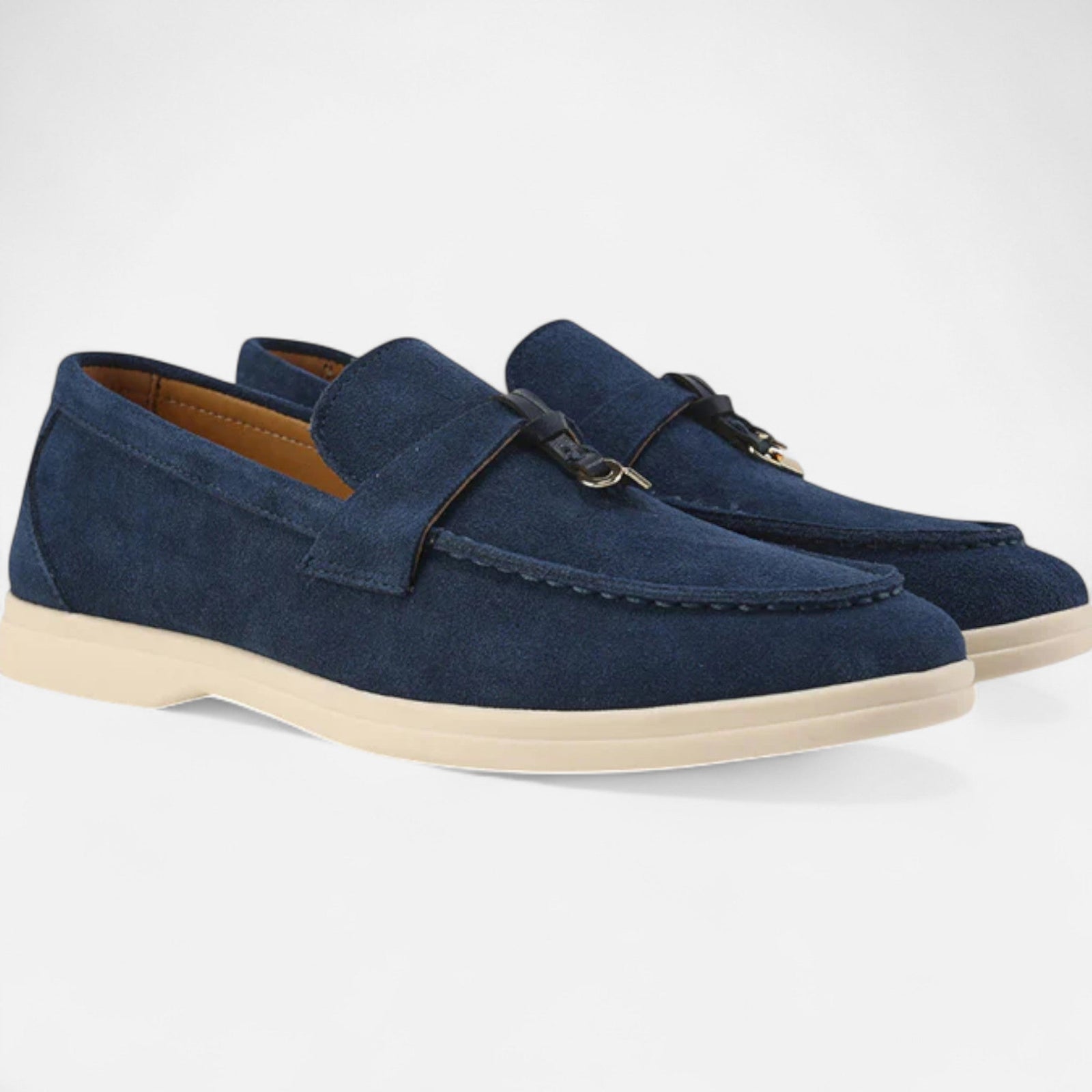Suede Loafers with Cushioned Insole, Slip-On Shoes