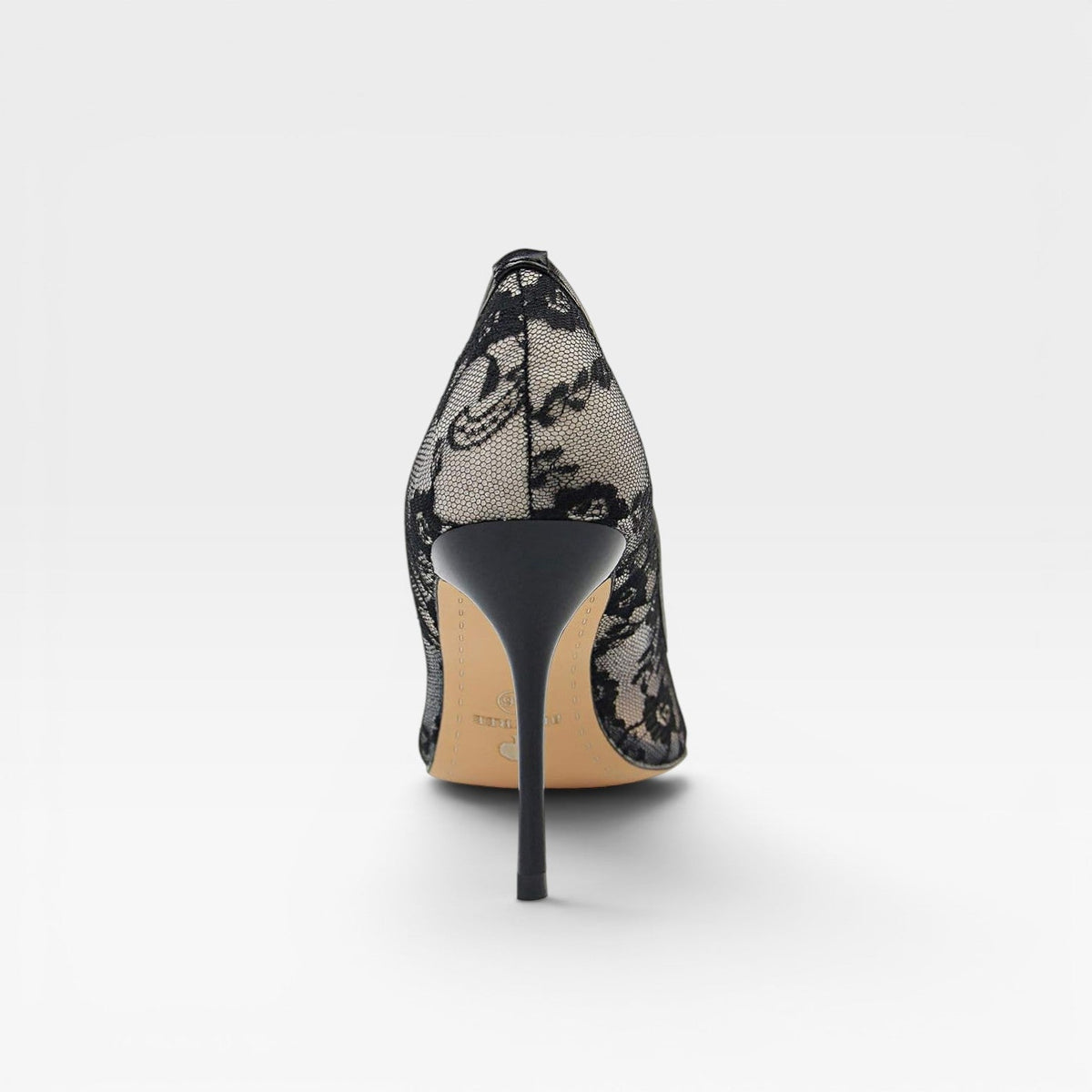 Floral Lace Pointed Toe Pumps, Slim Stiletto Court Shoe