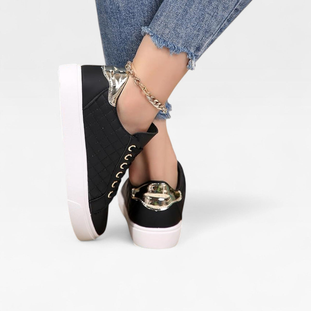 Lace Up Casual Trainers, Lightweight Cushioned Shoes