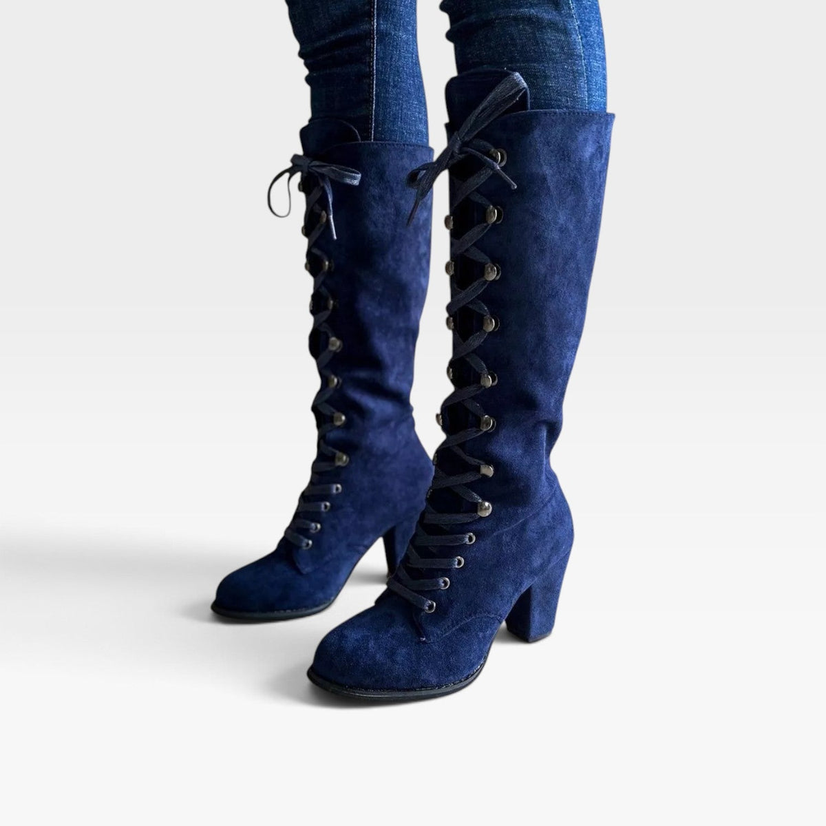 Lace Up Block Heel Ankle Boots, Versatile Day to Night