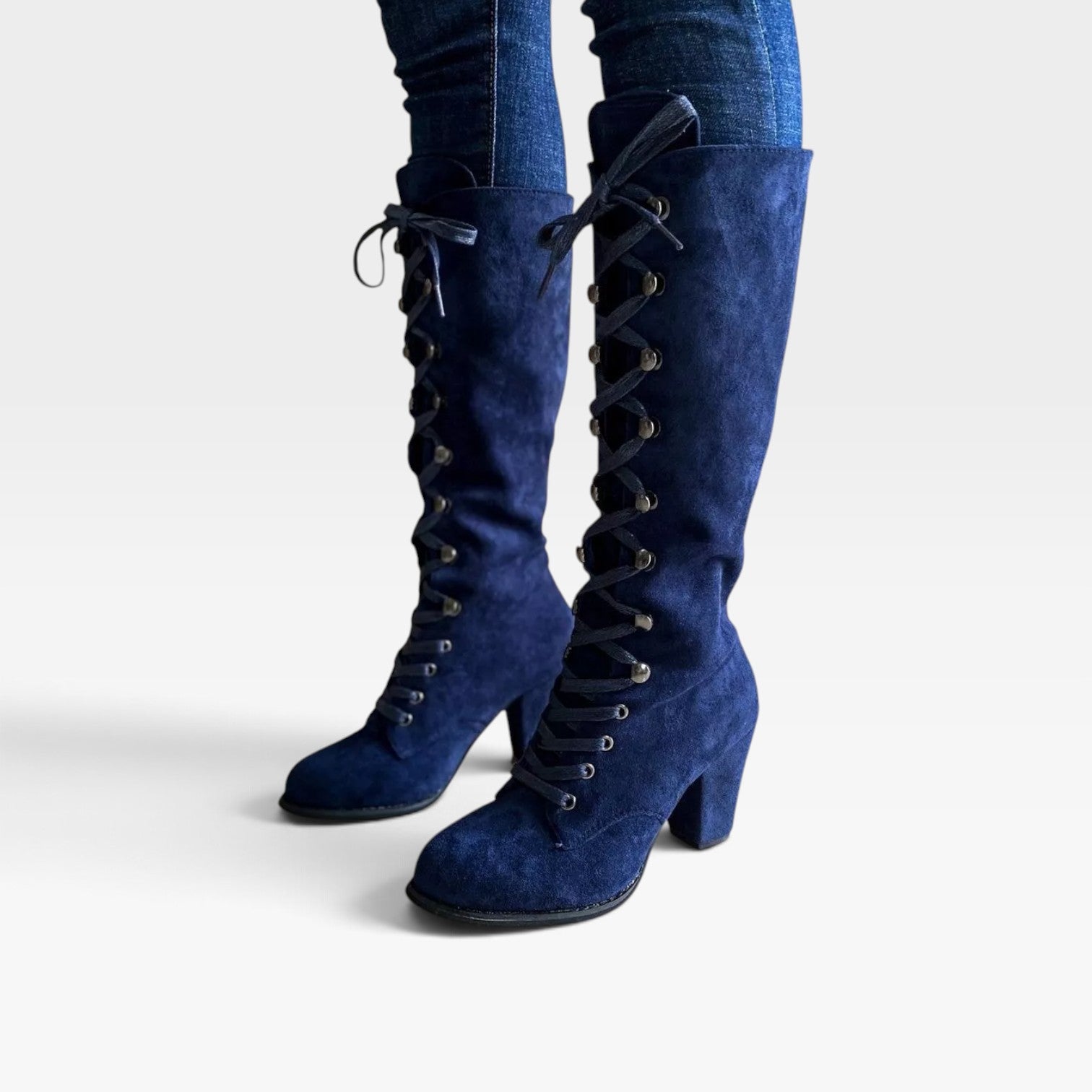 Lace Up Block Heel Ankle Boots, Versatile Day to Night