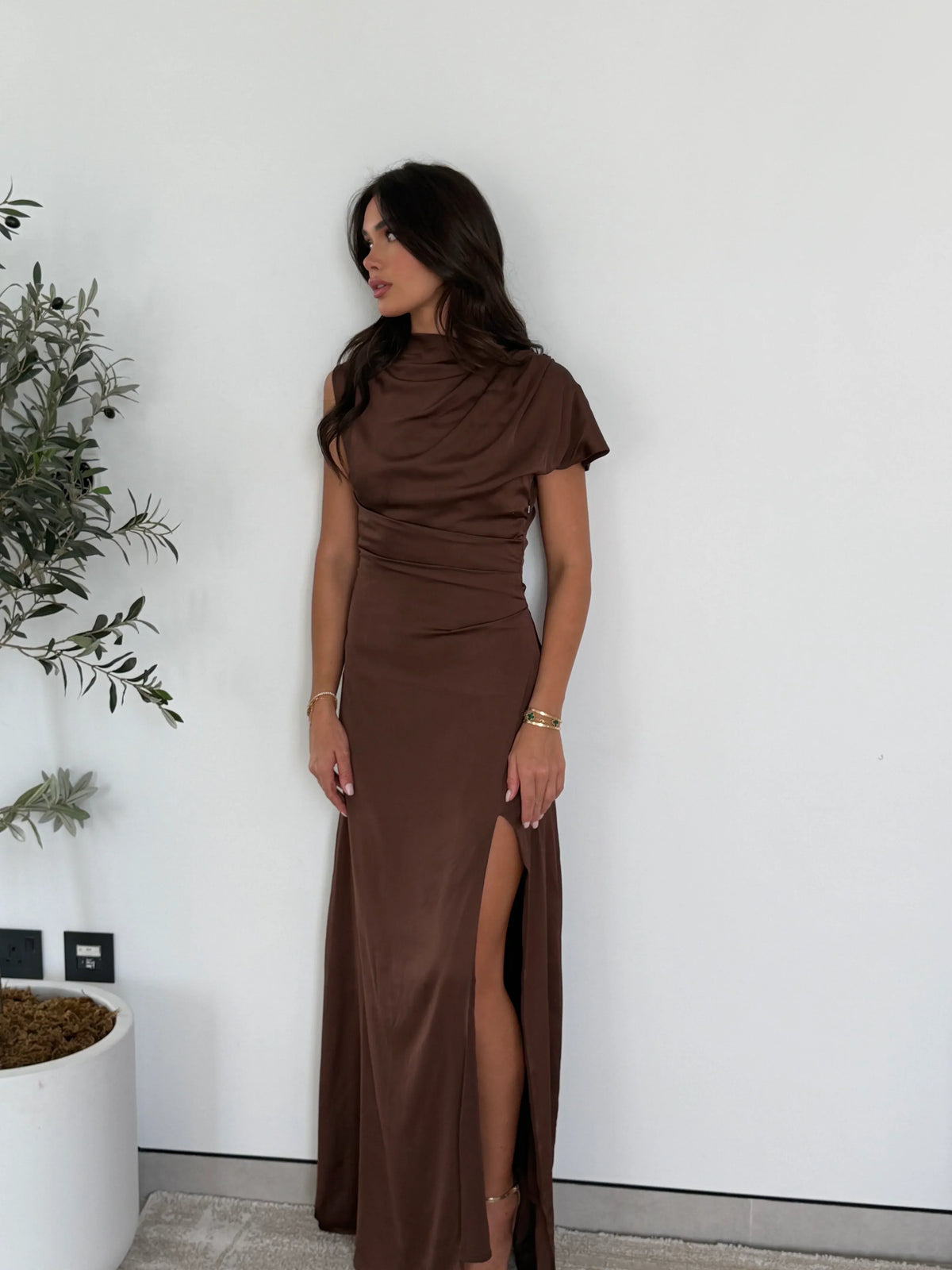 Athena Satin Maxi Dress