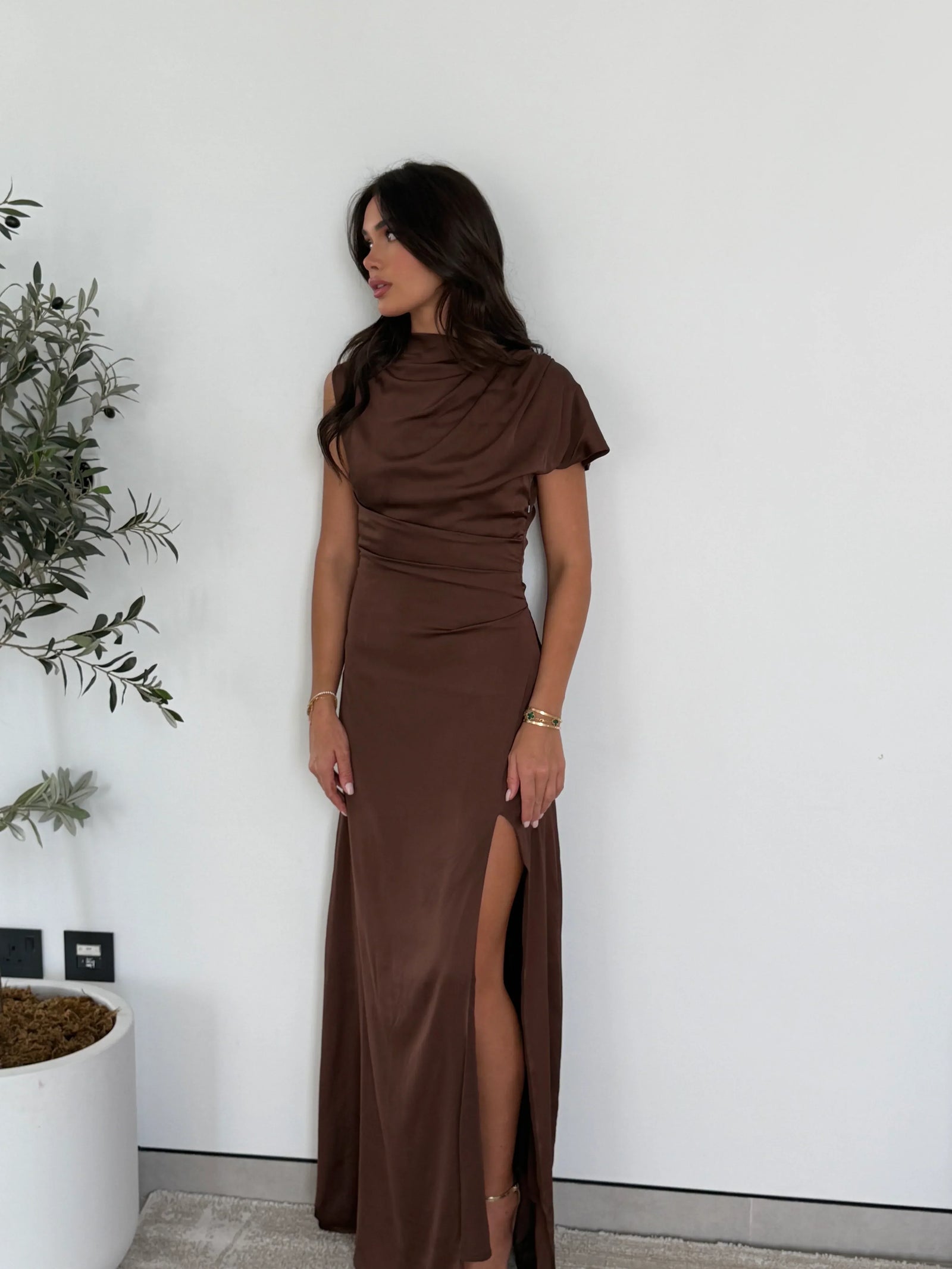 Athena Satin Maxi Dress