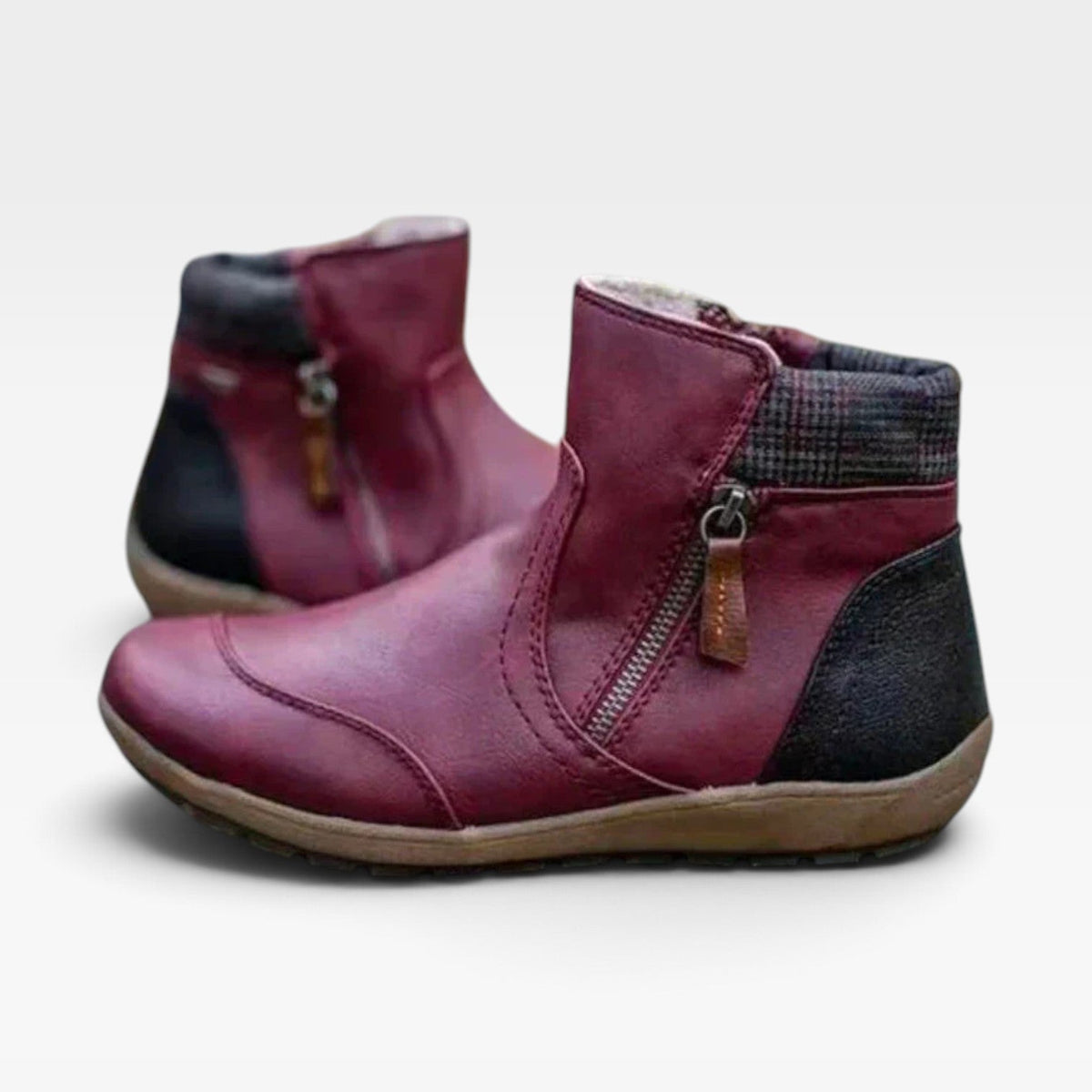 Waterproof Ankle Boots, Cushioned Insole Side Zip Comfort