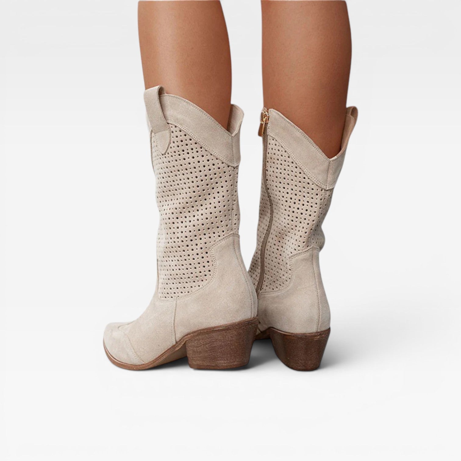 Perforated Western Boots, Breathable Summer Cowboy