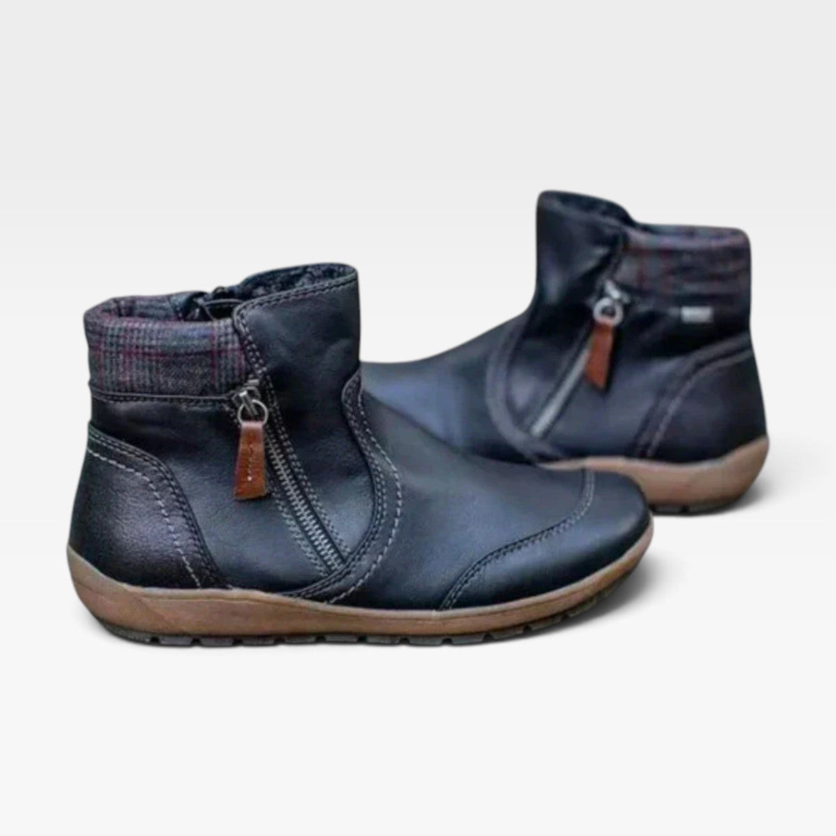 Waterproof Ankle Boots, Cushioned Insole Side Zip Comfort
