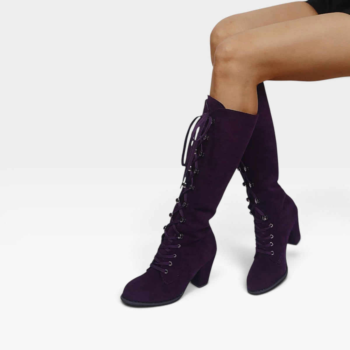 Lace Up Block Heel Ankle Boots, Versatile Day to Night