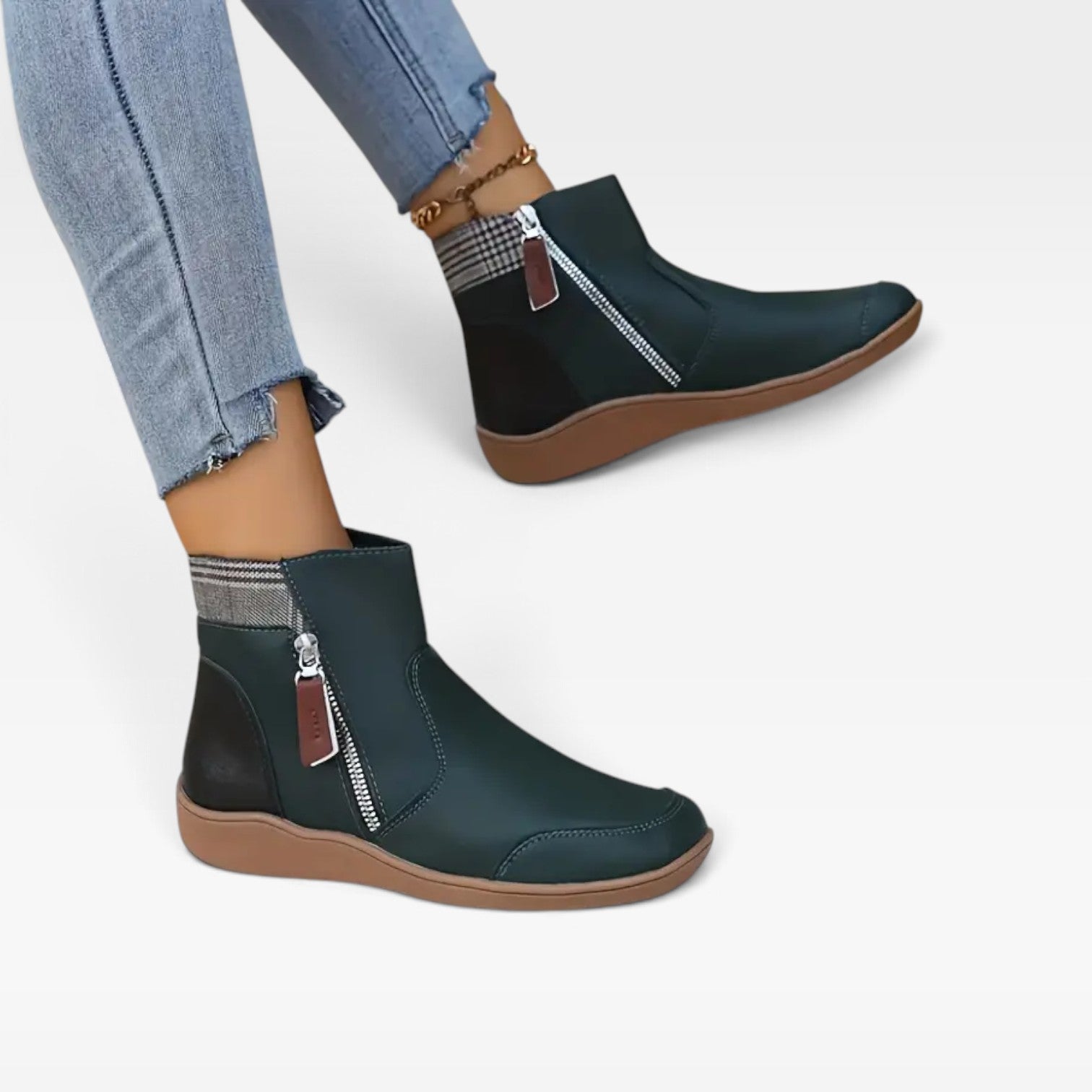 Waterproof Ankle Boots, Cushioned Insole Side Zip Comfort
