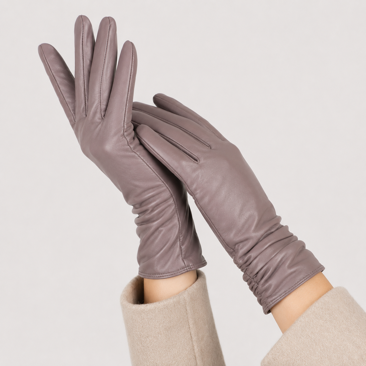 Leather Winter Gloves, Insulated Warm Cold Weather Pair
