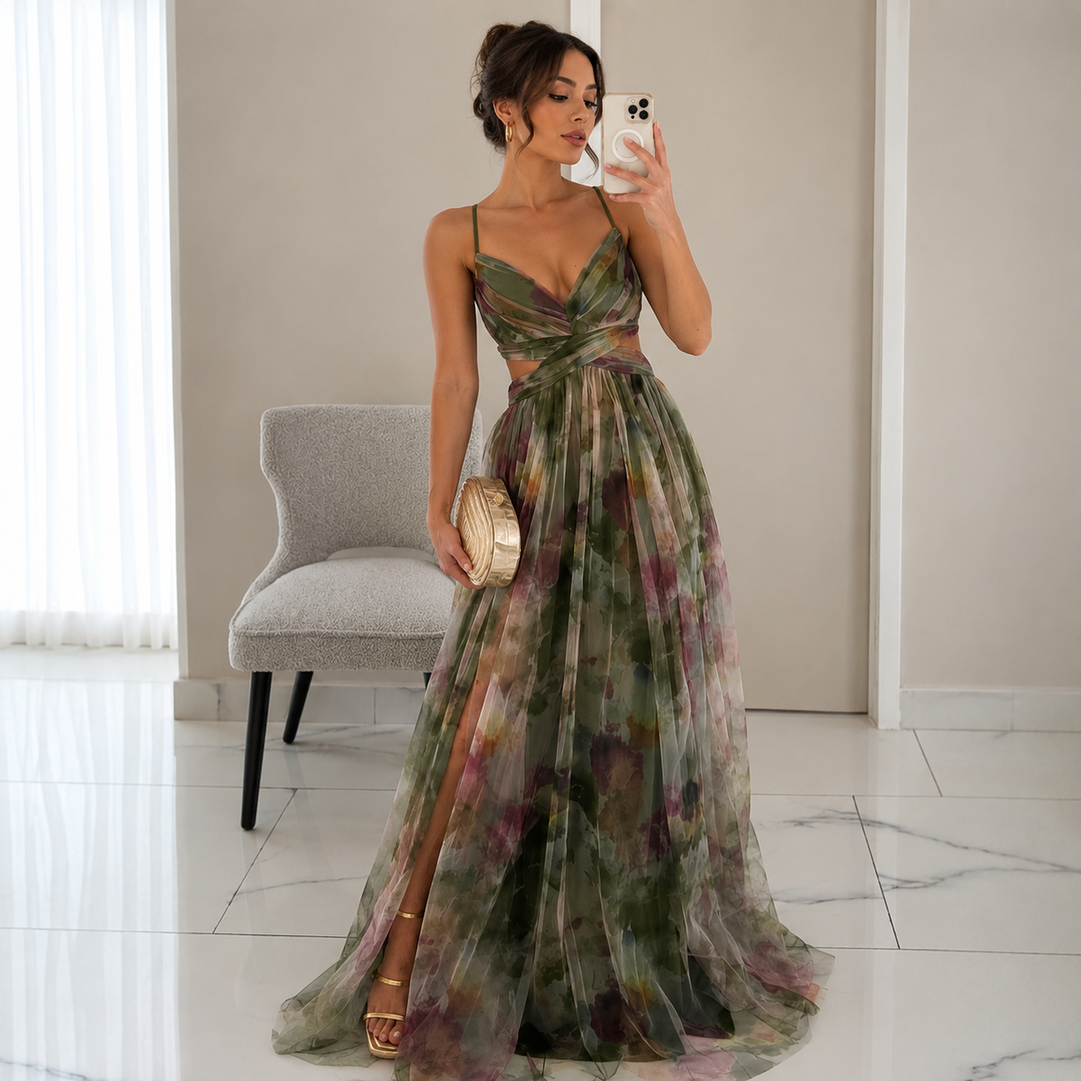 Odette Floral Maxi Dress