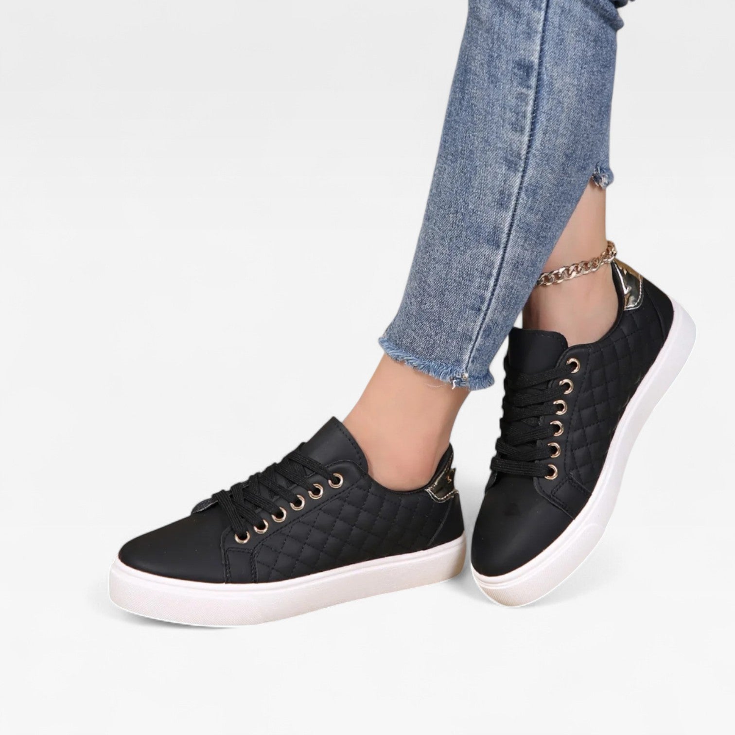 Lace Up Casual Trainers, Lightweight Cushioned Shoes