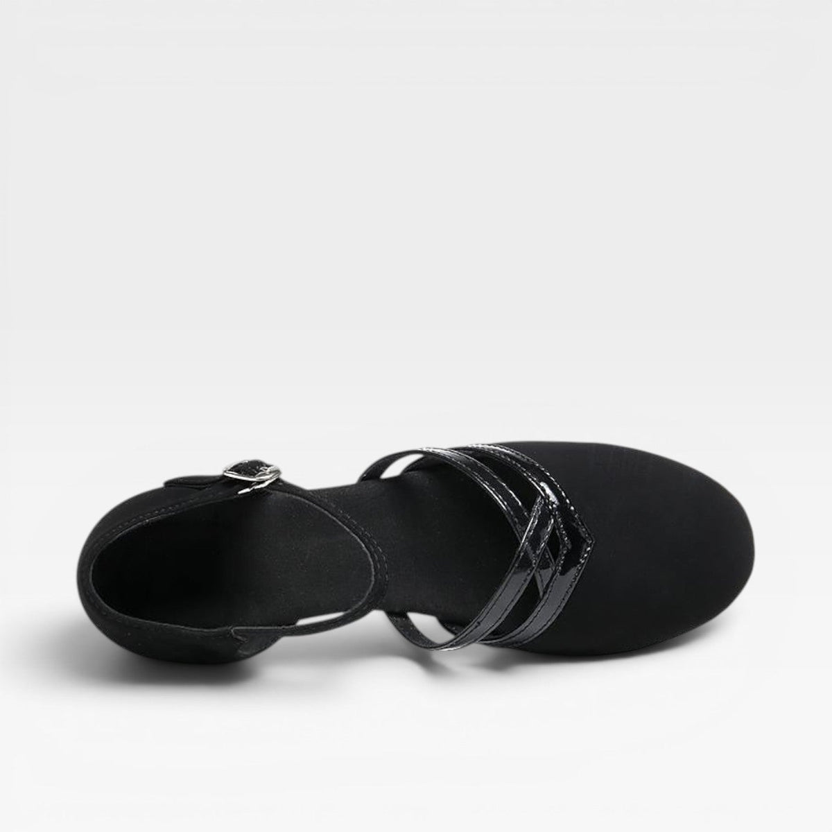 Strappy Block Heel Pumps, Low Heel Black Dress Shoes