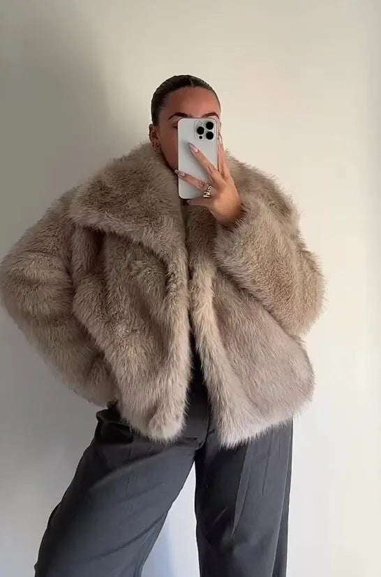 Violet Faux Fur Jacket