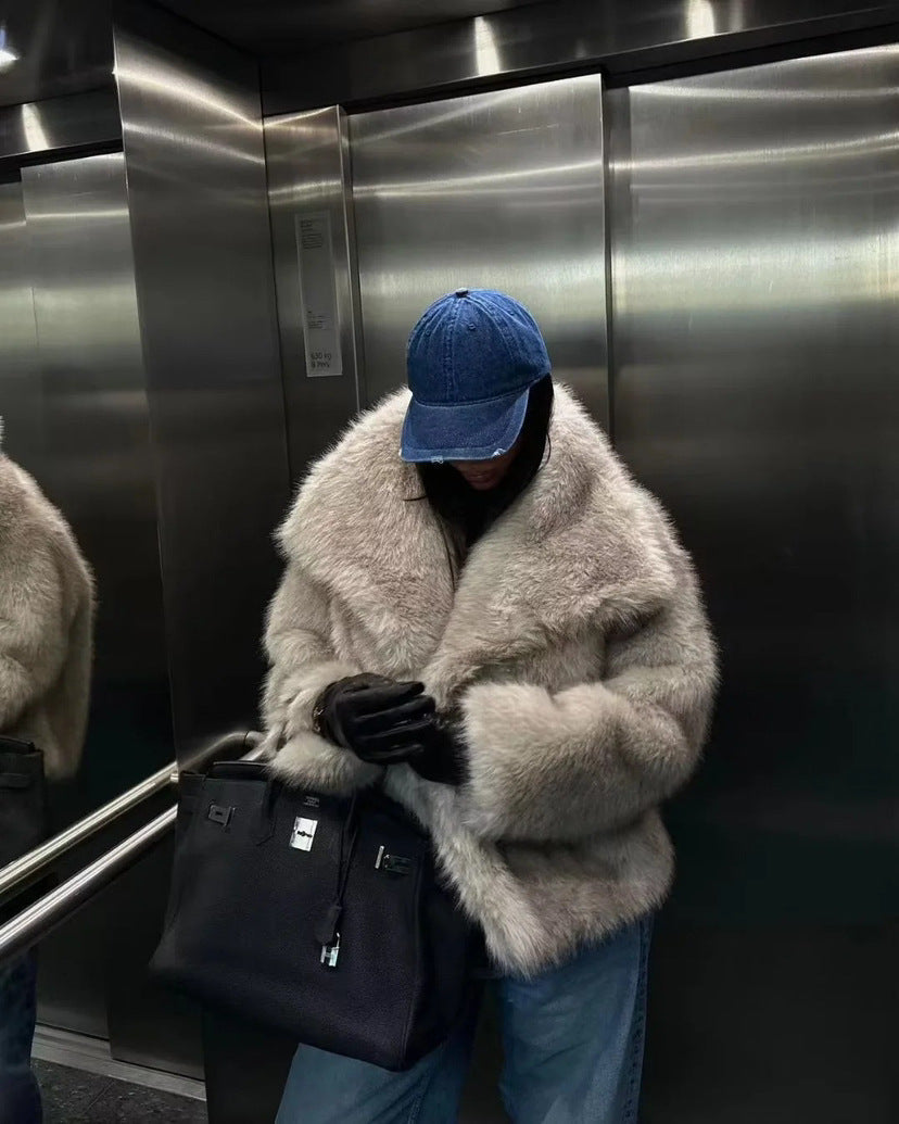 Violet Faux Fur Jacket