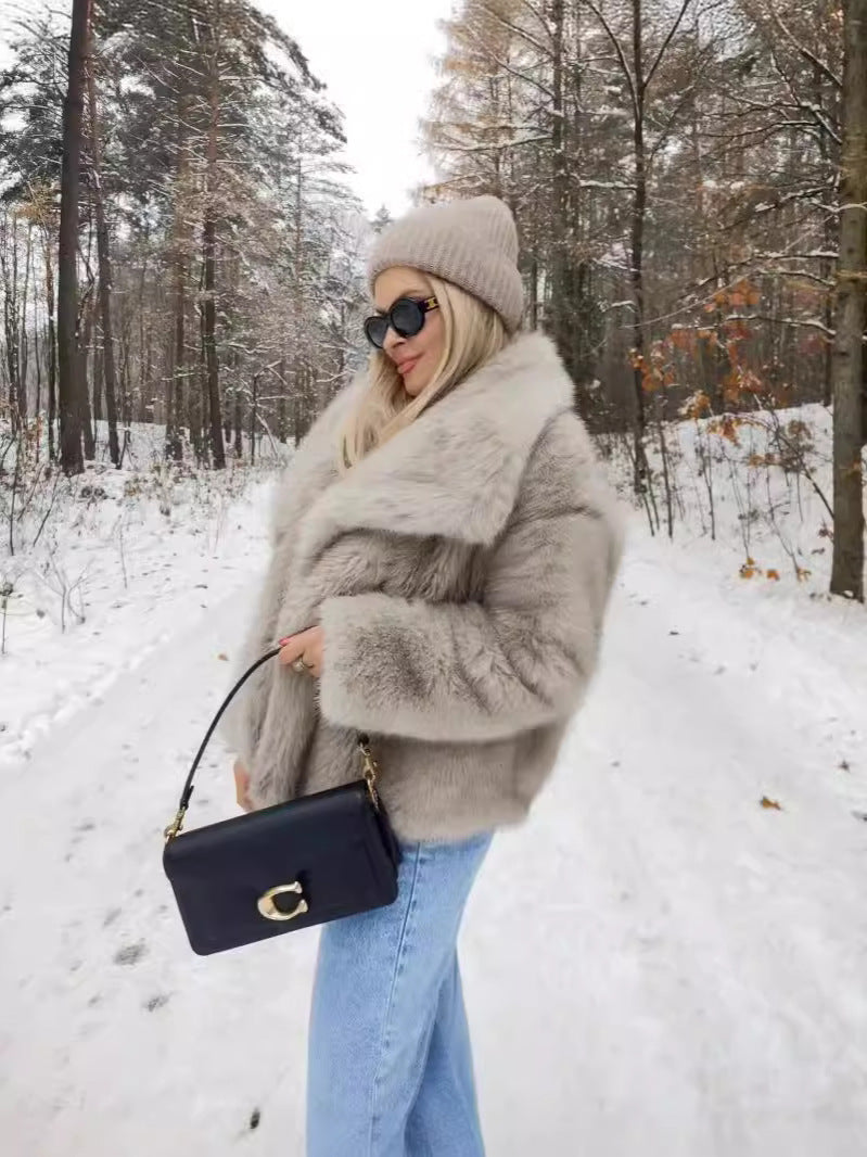Violet Faux Fur Jacket