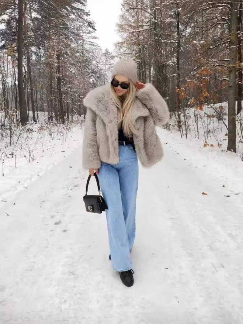 Violet Faux Fur Jacket