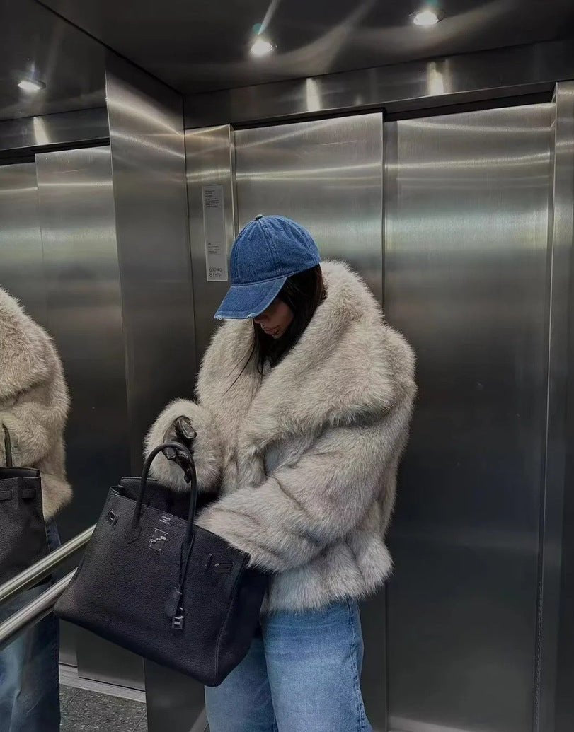 Violet Faux Fur Jacket
