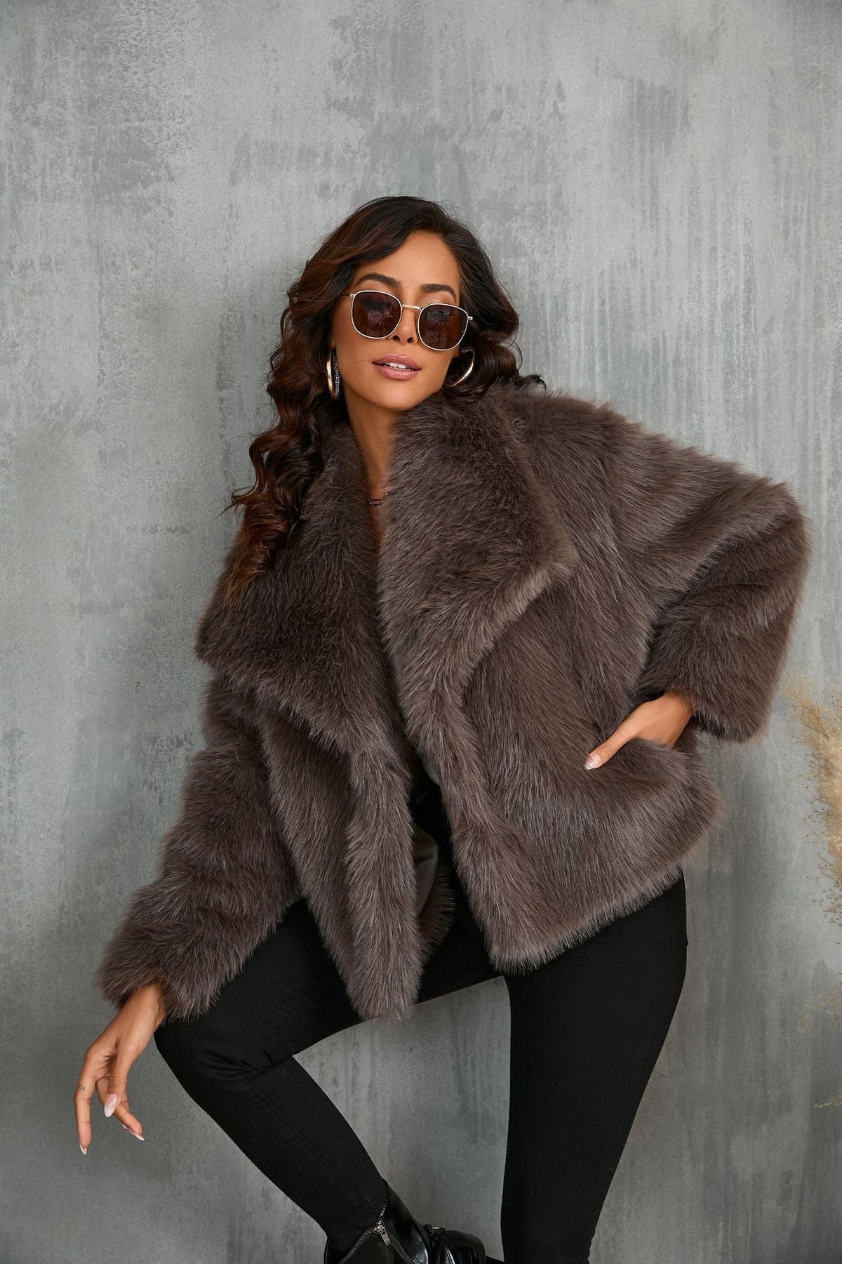 Violet Faux Fur Jacket