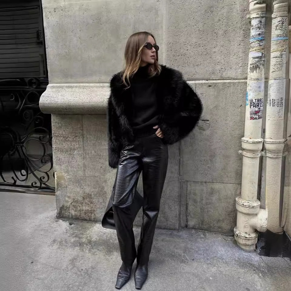 Violet Faux Fur Jacket
