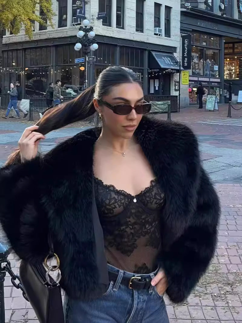 Violet Faux Fur Jacket