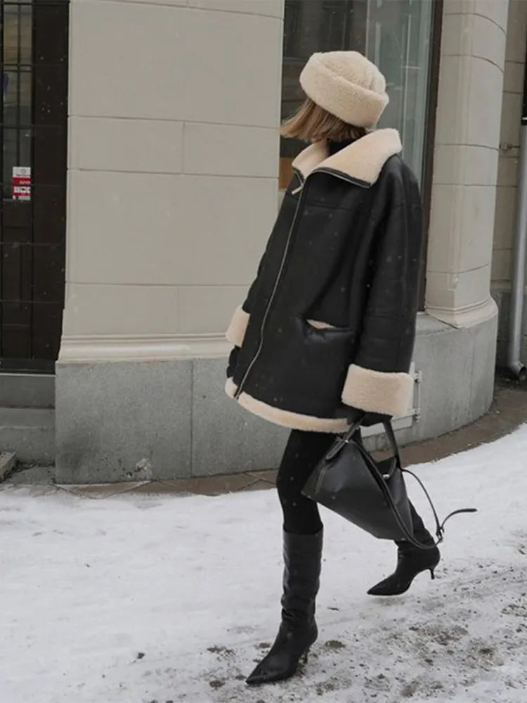 Olivia Oversized Shearling Jacket