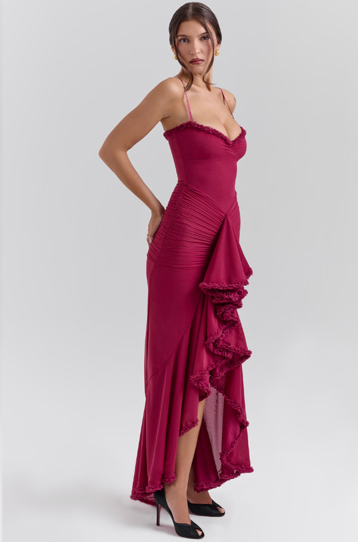 Rosalie Ruffled Maxi Dress