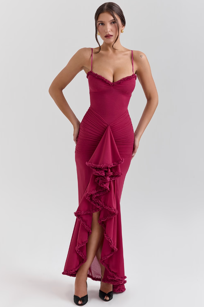 Rosalie Ruffled Maxi Dress