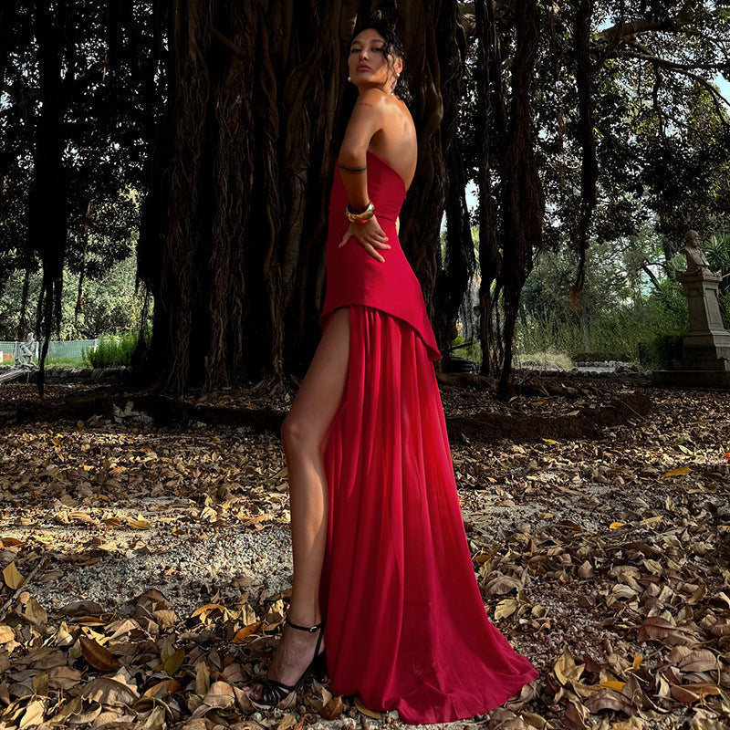 Cora Asymmetric Maxi Dress