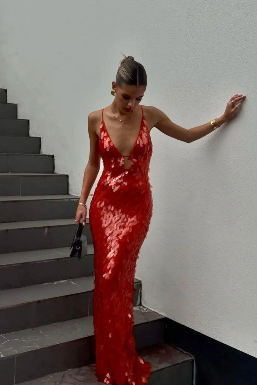 Beatrice Sequin Maxi Dress