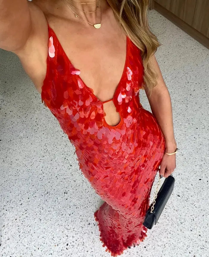 Beatrice Sequin Maxi Dress