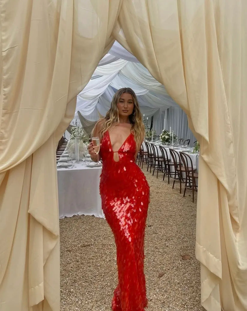 Beatrice Sequin Maxi Dress