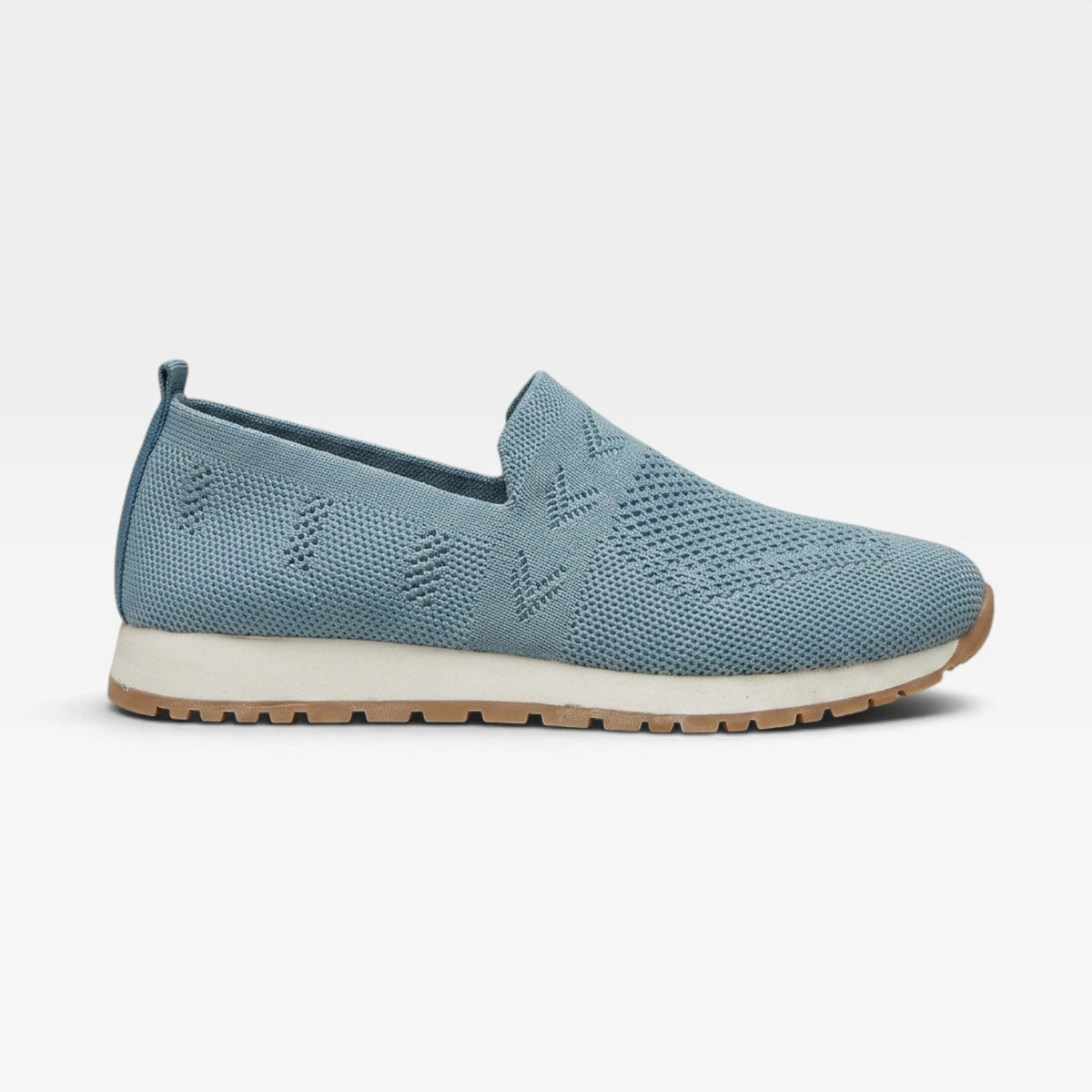 Knit Slip On Sneakers, Breathable Mesh Cushioned Sole